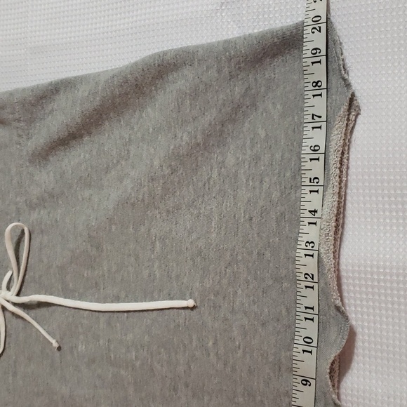 C & C California. Gray & White Sweatshirt Dress; Drop Drawstring Waist.  Size S - Picture 12 of 14